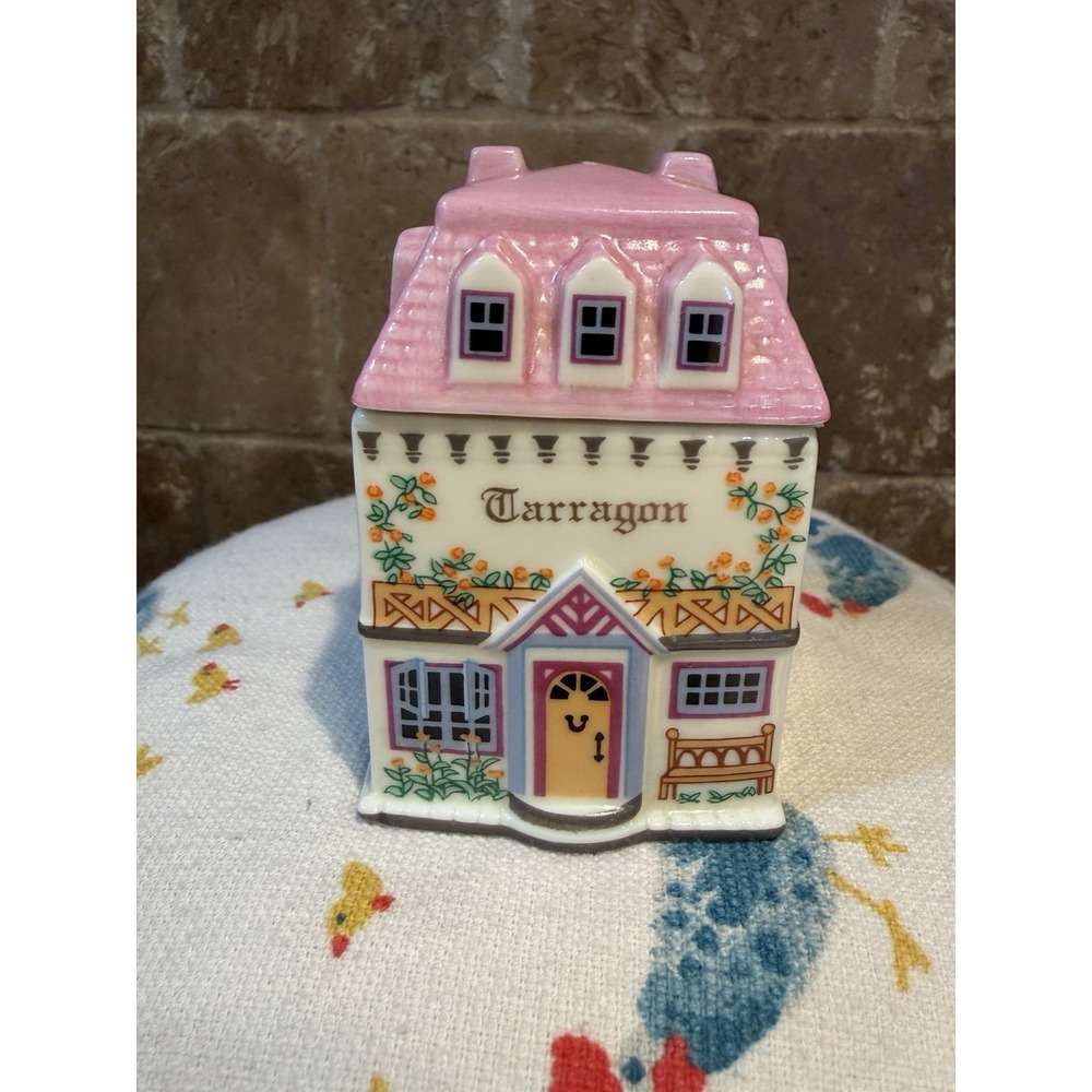 Canterbury Crossing TARRAGON Lenox Spice Village Jar EUC House & Lid NO CHIPS